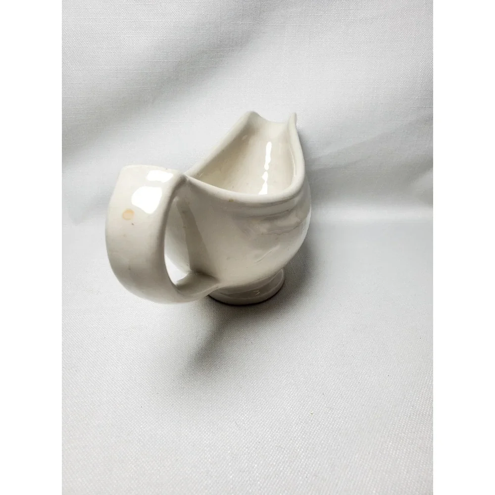 Vintage TEPCO USA China Gravy Boat Restaurant Ware Ivory Diner Style 9.5